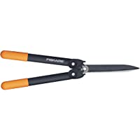 Fiskars Tijeras Cortasetos PowerGear II- Acero Inoxidable Antiadherente- 57 cm- HS72- Negro-Naranja- 1000596